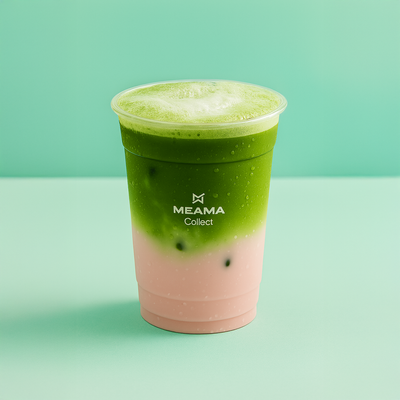 Matcha with strawberries