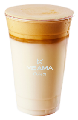 Cold flat white with almonds