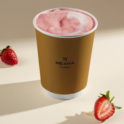 Warm strawberry latte