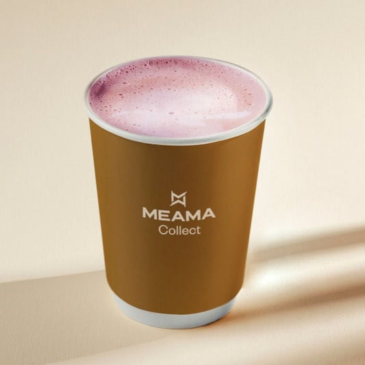 Hot acai latte