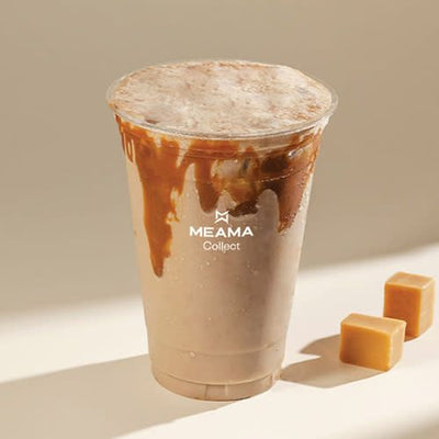 Frappe with caramel and banana