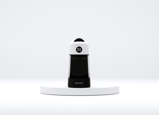 European-style coffee machine, white